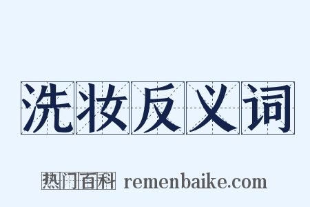 洗妆反义词是什么意思的图片